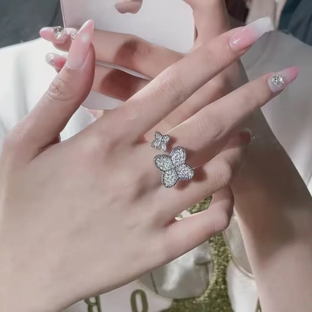 Alhambra Crystal Silver Ring